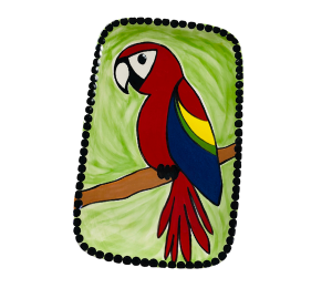 Pittsford Scarlet Macaw Plate