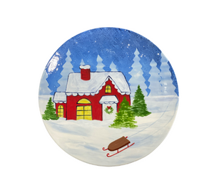 Pittsford Christmas Cabin Plate