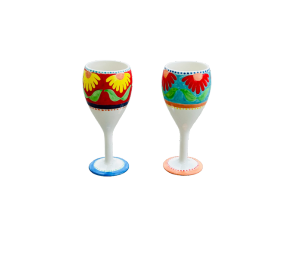 Pittsford Floral Wine Glass Set