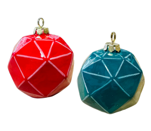 Pittsford Jewel Toned Faceted Ornament