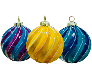 Pittsford Jewel Toned Spiral Ornament